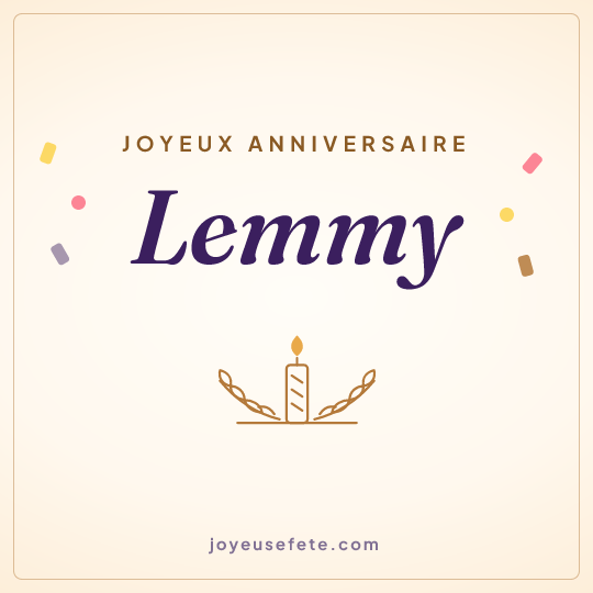 Image carrée « Joyeux anniversaire Lemmy » pour WhatsApp