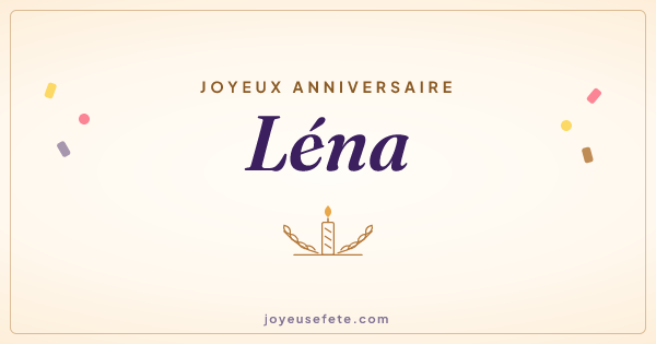 Image « Joyeux anniversaire Léna » au format large