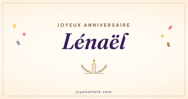 Image « Joyeux anniversaire Lénaël » au format large