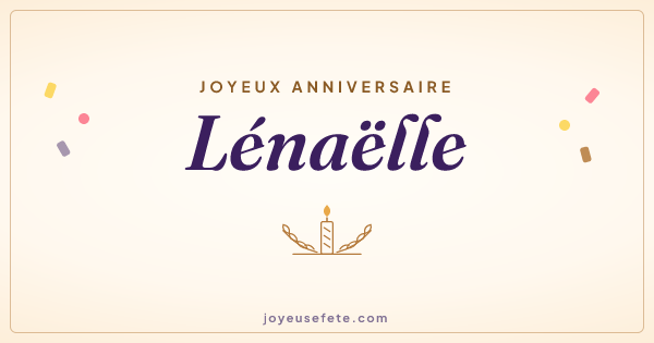 Image « Joyeux anniversaire Lénaëlle » au format large
