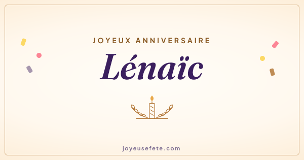 Image « Joyeux anniversaire Lénaïc » au format large