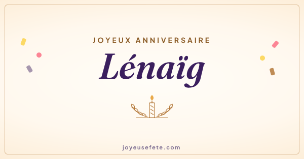 Image « Joyeux anniversaire Lénaïg » au format large