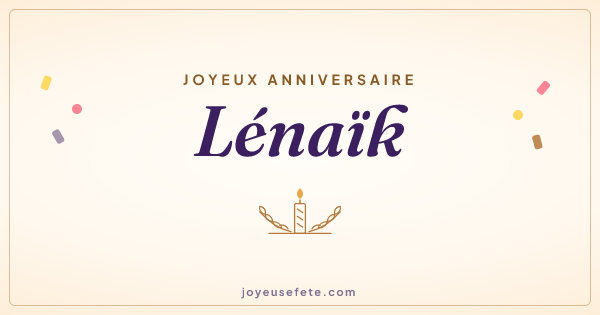 Image « Joyeux anniversaire Lénaïk » au format large