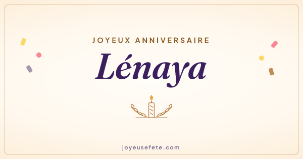 Image « Joyeux anniversaire Lénaya » au format large