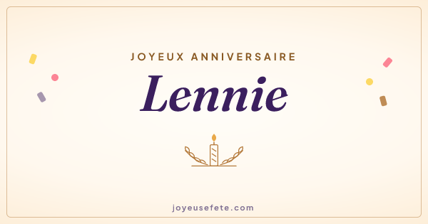 Image « Joyeux anniversaire Lennie » au format large
