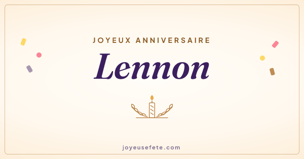 Image « Joyeux anniversaire Lennon » au format large