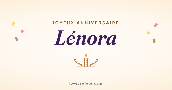 Image « Joyeux anniversaire Lénora » au format large