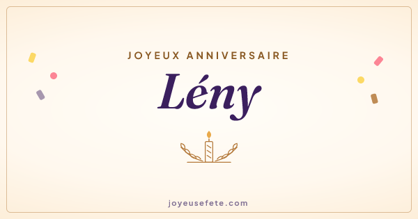 Image « Joyeux anniversaire Lény » au format large