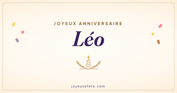 Image « Joyeux anniversaire Léo » au format large