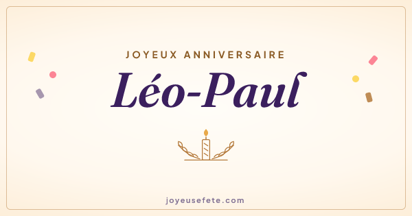 Image « Joyeux anniversaire Léo-Paul » au format large