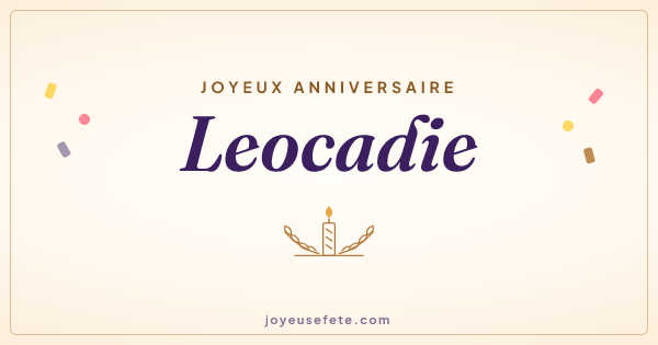 Image « Joyeux anniversaire Leocadie » au format large
