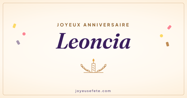 Image « Joyeux anniversaire Leoncia » au format large