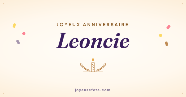 Image « Joyeux anniversaire Leoncie » au format large