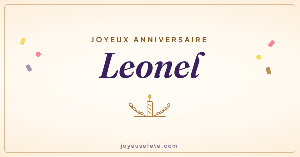 Image « Joyeux anniversaire Leonel » au format large