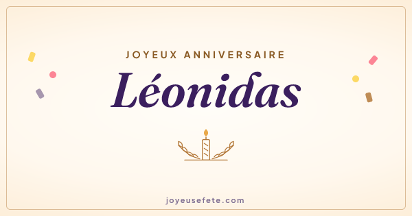 Image « Joyeux anniversaire Léonidas » au format large