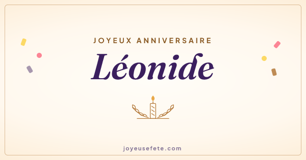 Image « Joyeux anniversaire Leonide » au format large