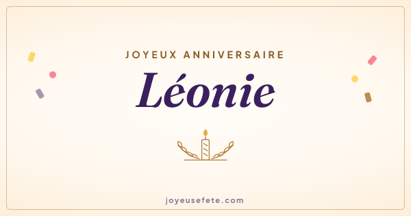 Image « Joyeux anniversaire Léonie » au format large