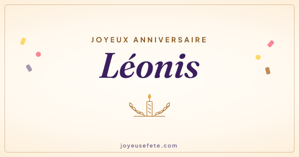 Image « Joyeux anniversaire Léonis » au format large