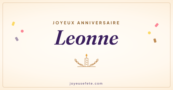 Image « Joyeux anniversaire Leonne » au format large
