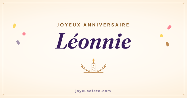Image « Joyeux anniversaire Léonnie » au format large
