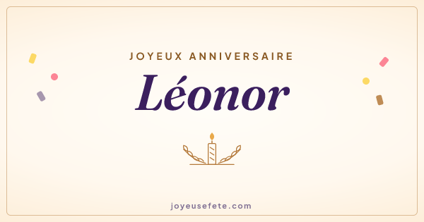 Image « Joyeux anniversaire Léonor » au format large