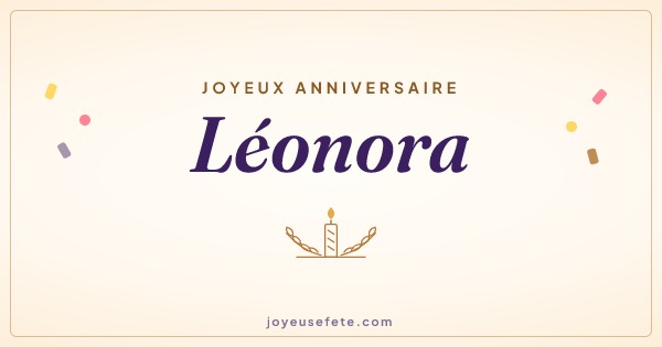 Image « Joyeux anniversaire Léonora » au format large