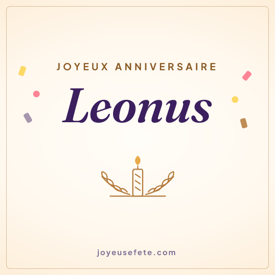 Image carrée « Joyeux anniversaire Leonus » pour WhatsApp