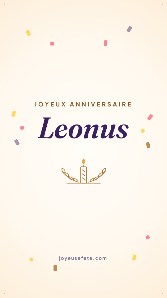 Image « Joyeux anniversaire Leonus » au format story