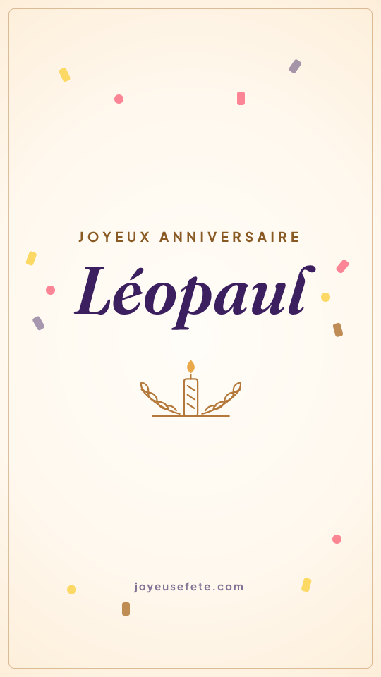 Image « Joyeux anniversaire Léopaul » au format story
