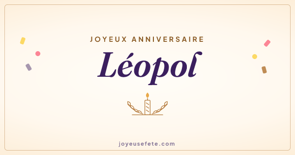 Image « Joyeux anniversaire Léopol » au format large