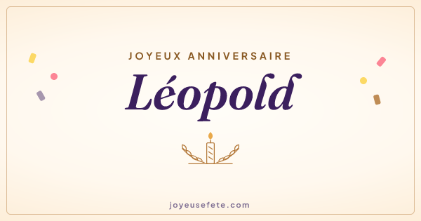 Image « Joyeux anniversaire Léopold » au format large