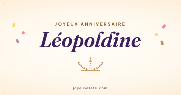 Image « Joyeux anniversaire Léopoldine » au format large