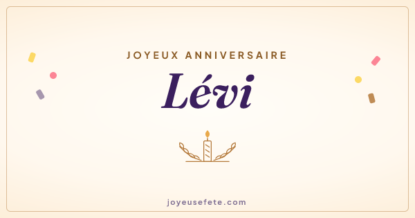 Image « Joyeux anniversaire Lévi » au format large
