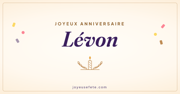Image « Joyeux anniversaire Lévon » au format large