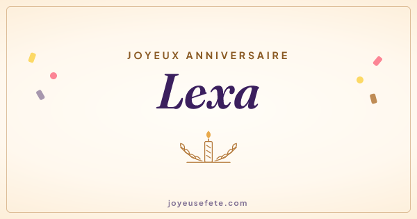 Image « Joyeux anniversaire Lexa » au format large
