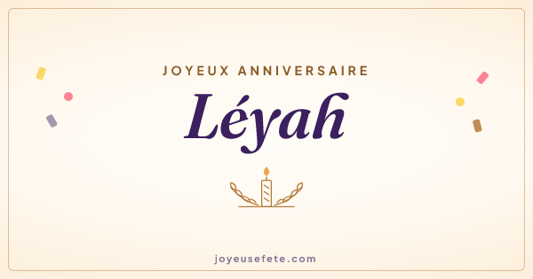 Image « Joyeux anniversaire Léyah » au format large