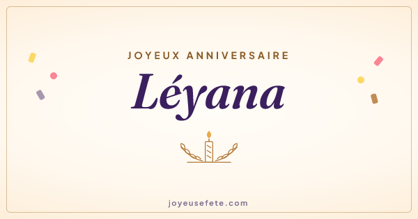 Image « Joyeux anniversaire Léyana » au format large
