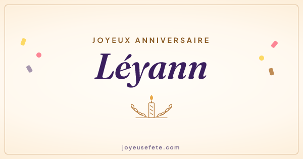 Image « Joyeux anniversaire Léyann » au format large