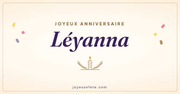 Image « Joyeux anniversaire Léyanna » au format large