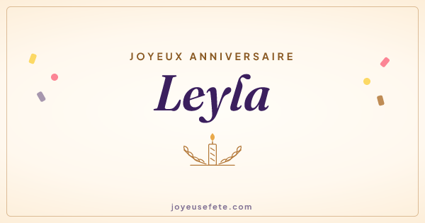 Image « Joyeux anniversaire Leyla » au format large