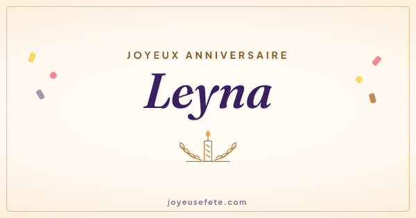 Image « Joyeux anniversaire Leyna » au format large