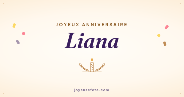 Image « Joyeux anniversaire Liana » au format large