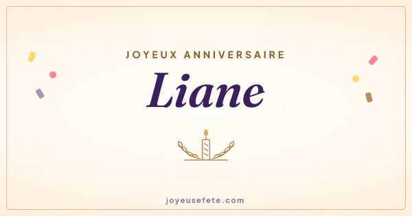 Image « Joyeux anniversaire Liane » au format large