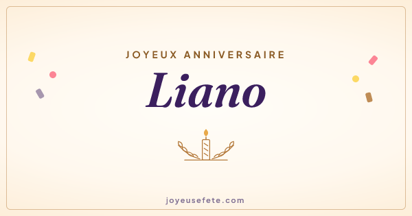 Image « Joyeux anniversaire Liano » au format large