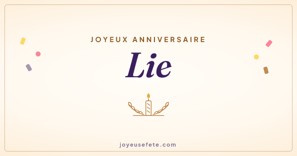 Image « Joyeux anniversaire Lie » au format large