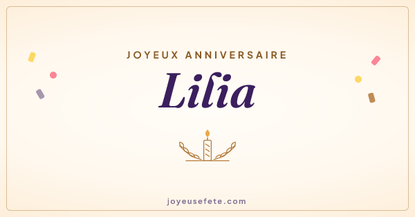 Image « Joyeux anniversaire Lilia » au format large