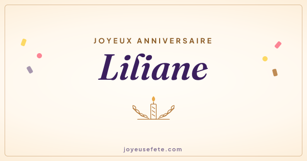Image « Joyeux anniversaire Liliane » au format large