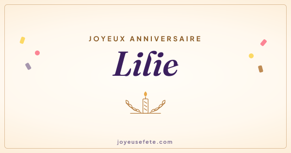 Image « Joyeux anniversaire Lilie » au format large