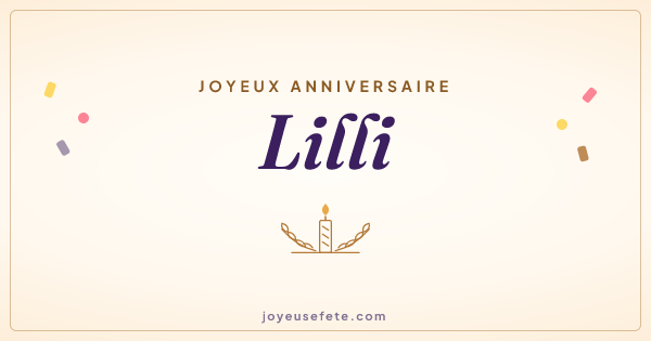 Image « Joyeux anniversaire Lilli » au format large