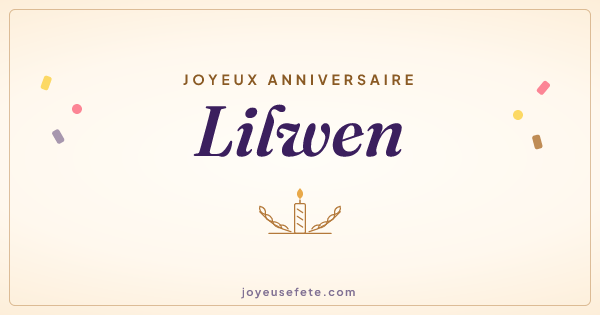 Image « Joyeux anniversaire Lilwen » au format large